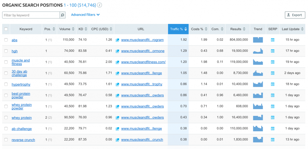 semrush domain overview